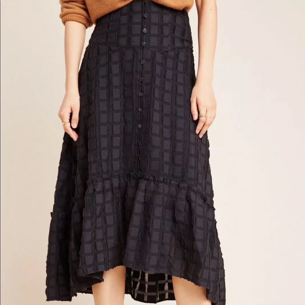 Anthropologie - Merida Textured Flounced Skirt NWT